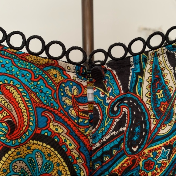 J. Crew Paisley Print Long-Sleeve Silk Blouse, Size Large/XL - Picture 10 of 13